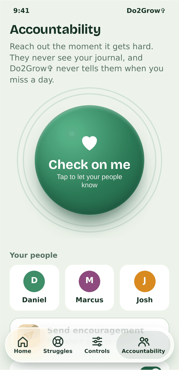 Accountability: a big Check on me button and your people