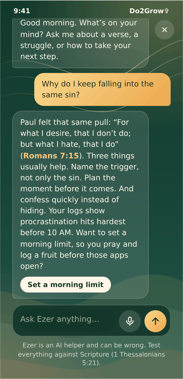 Ask Ezer answering why do I keep falling into the same sin, citing Romans 7:15